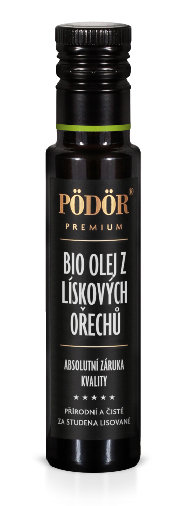 Bio olej z lískových ořechů lisovaný za studena