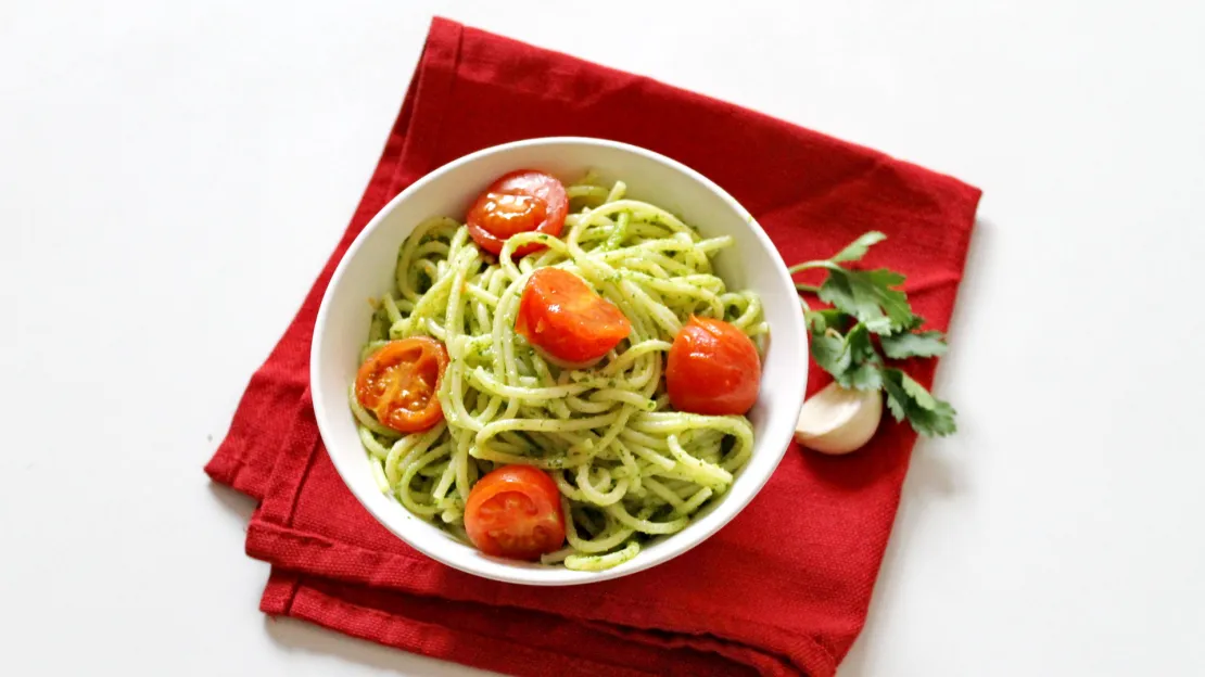 Spaghetti mit Sesampesto - cs