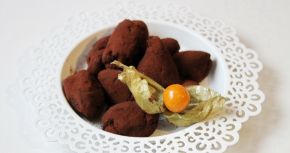 Schokoladen-Trüffel mit Aprikosenkernöl - cs
