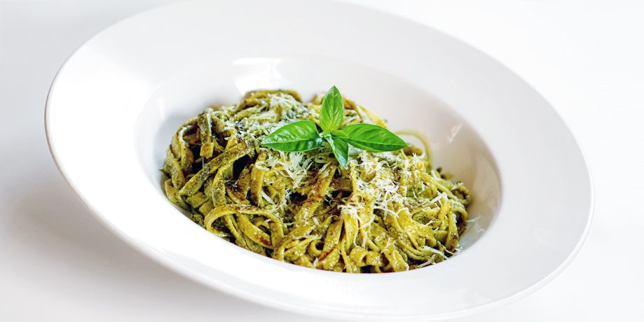 Tagliatelle mit Pödör Kürbiskernpesto - cs