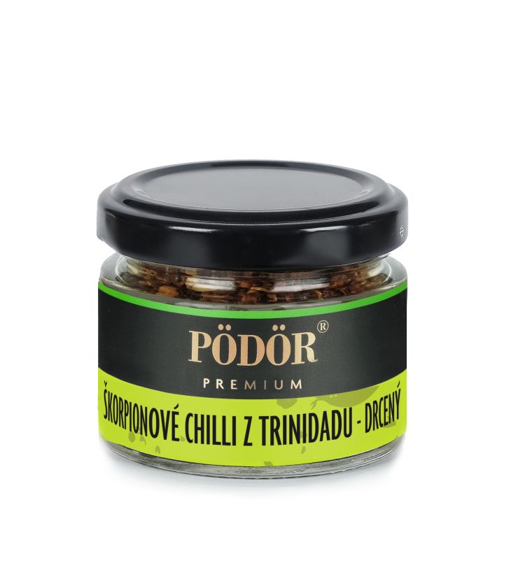 Škorpionové chilli z Trinidadu - drcený