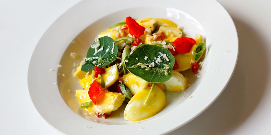 Eiersalat mit Mayonnaise aus Pödör Bio Leinöl - cs
