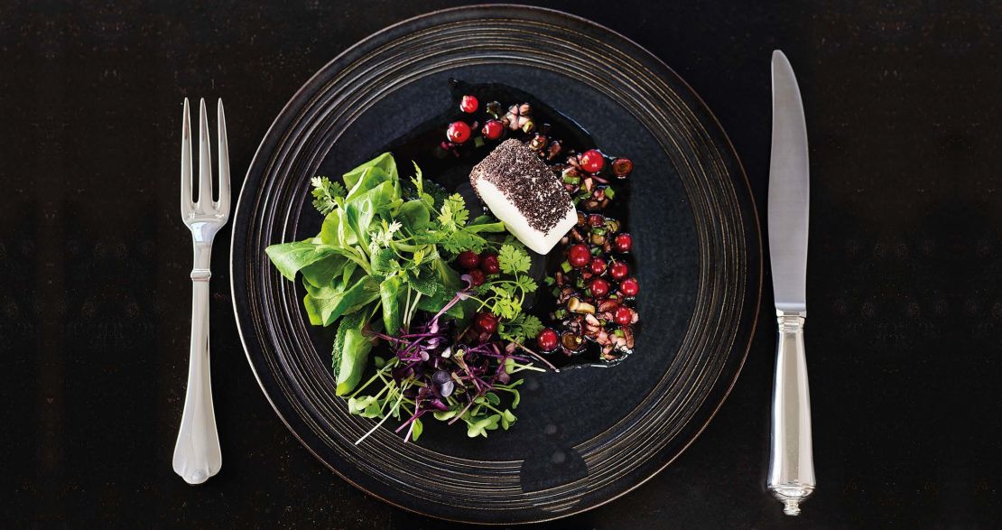 Ziegenkäse mit Kräuter-Feldsalat - cs