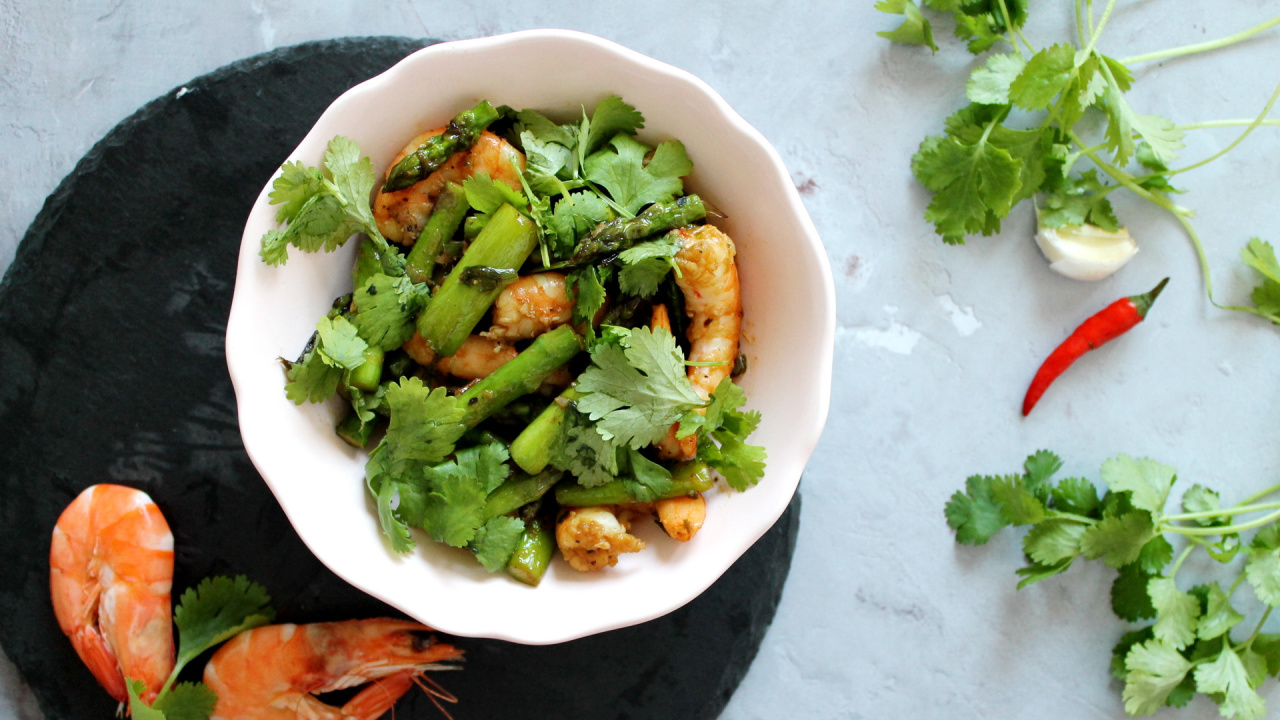 Garnelensalat mit Spargel - cs