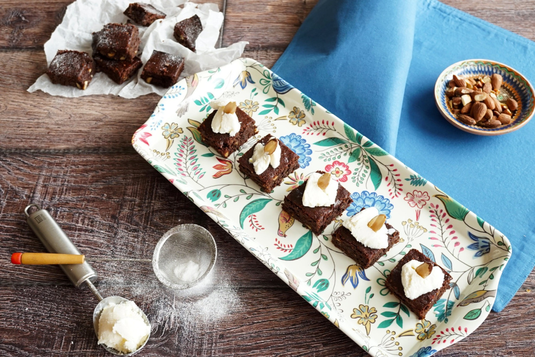 Brownies mit Mandeln und Mandelöl - cs