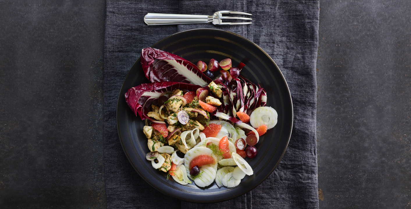 Hähnchenbrustsalat mit Steinpilzpesto - cs