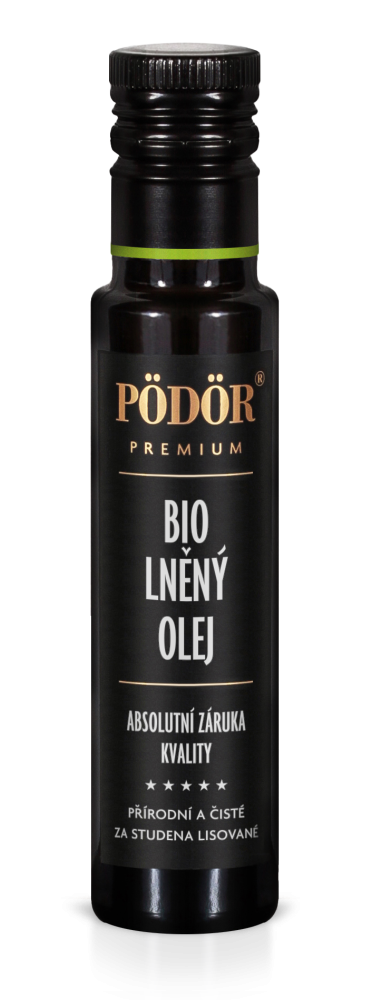 Bio lněný olej za studena lisovaný