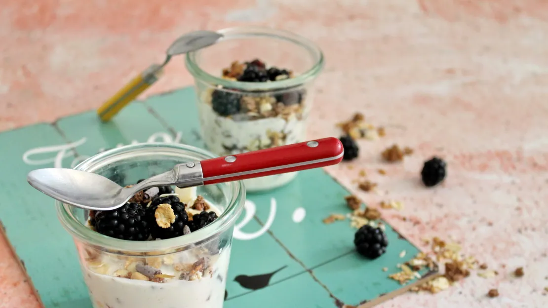 Dessertcreme mit Brombeeren und Joghurt - cs