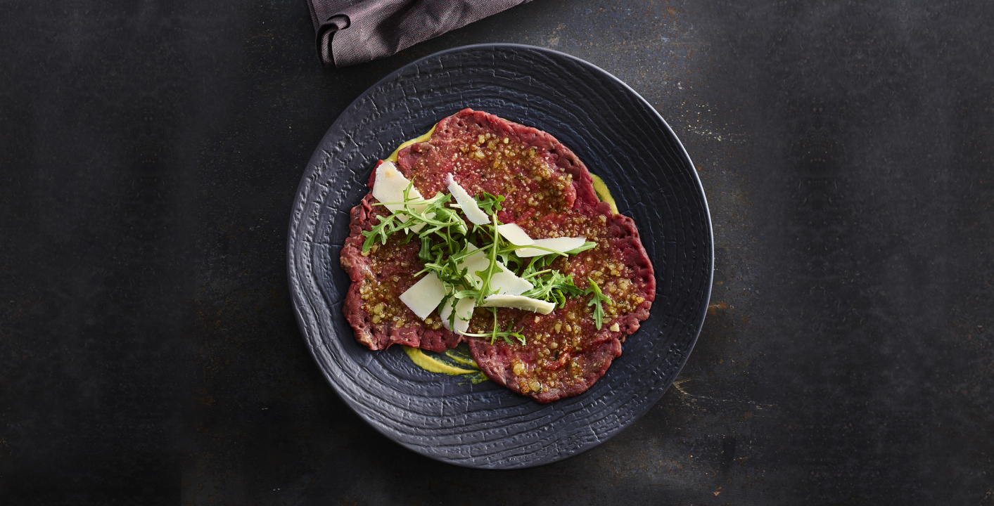 Rindercarpaccio mit Trüffelpesto - cs