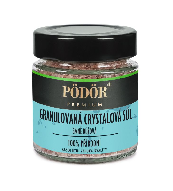 Křišťálová sůl tmavě růžová - granulová