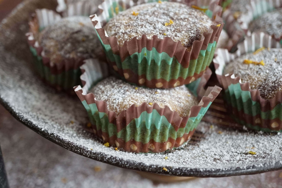 Schoko-Kürbismuffins mit Pödör Zweigelt Traubenkernöl - cs