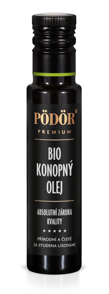 Bio konopný olej za studena lisovaný
